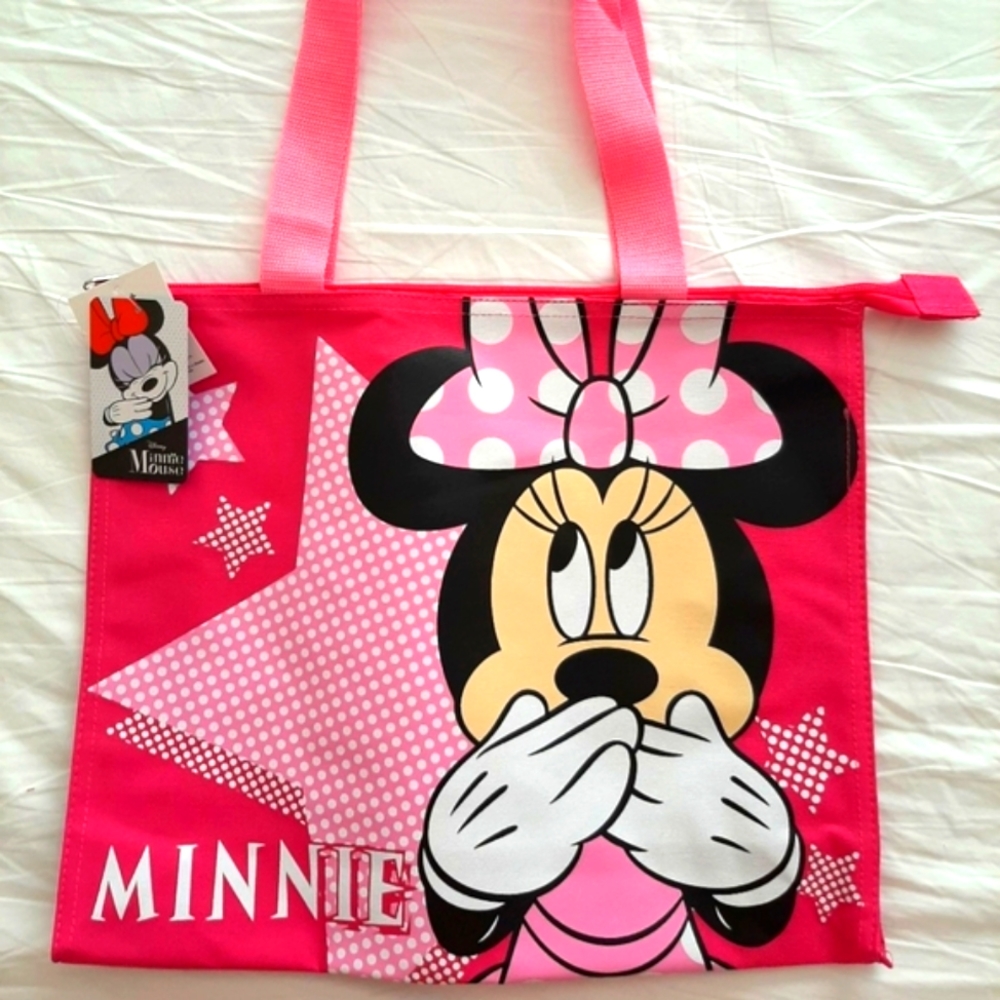*NEW* Disney Minnie zipper tote bag